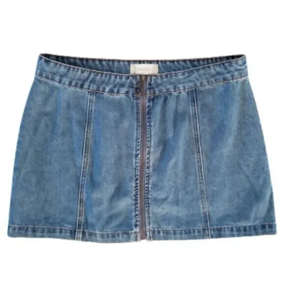 Altar'd State Bohemian Chic Denim Mini Skirt - Picture 5 of 11